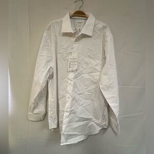 NEW BILL BLASS ESSENTIALS PREMIUM COMFORT WHITE DRESS SHIRT Size: 2XL